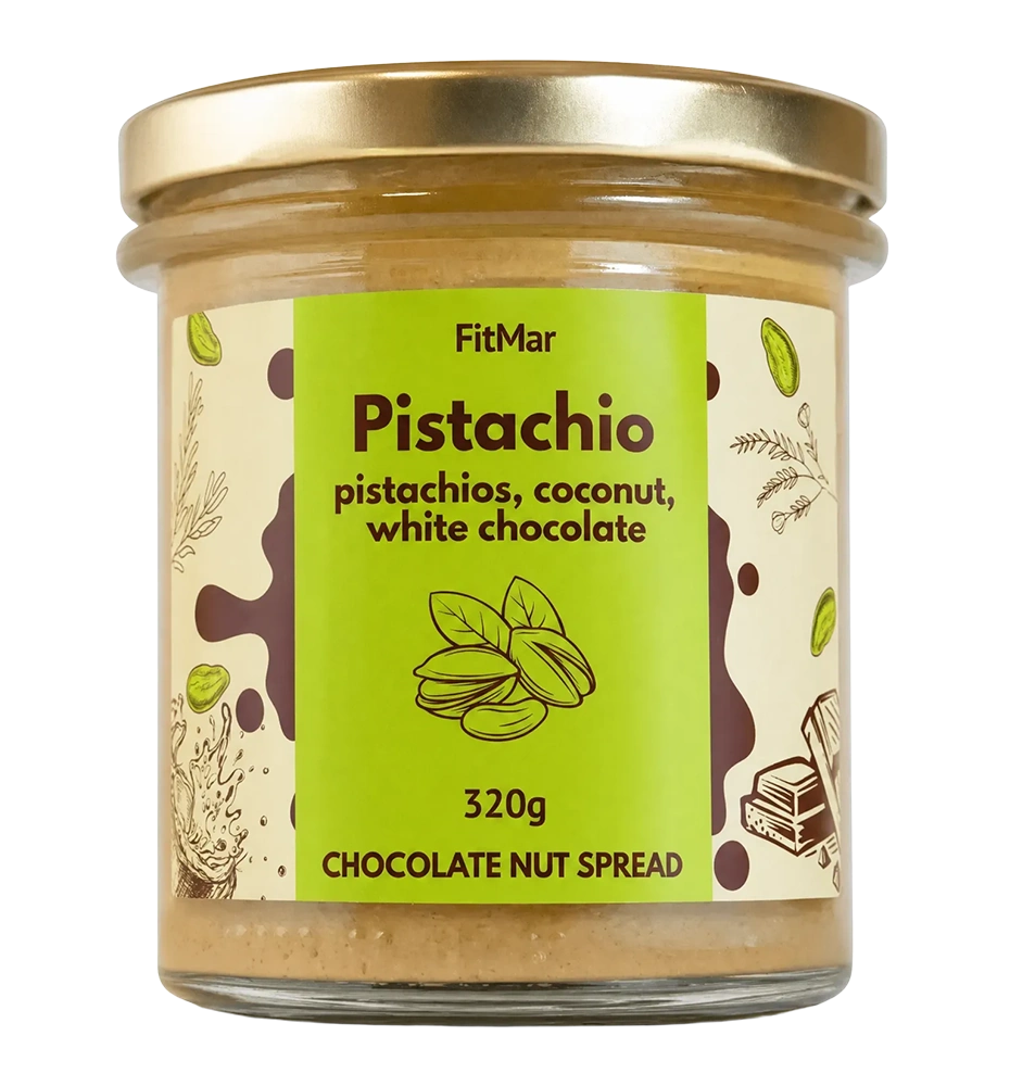 Krem pistacjowy z kokosem i białą czekoladą